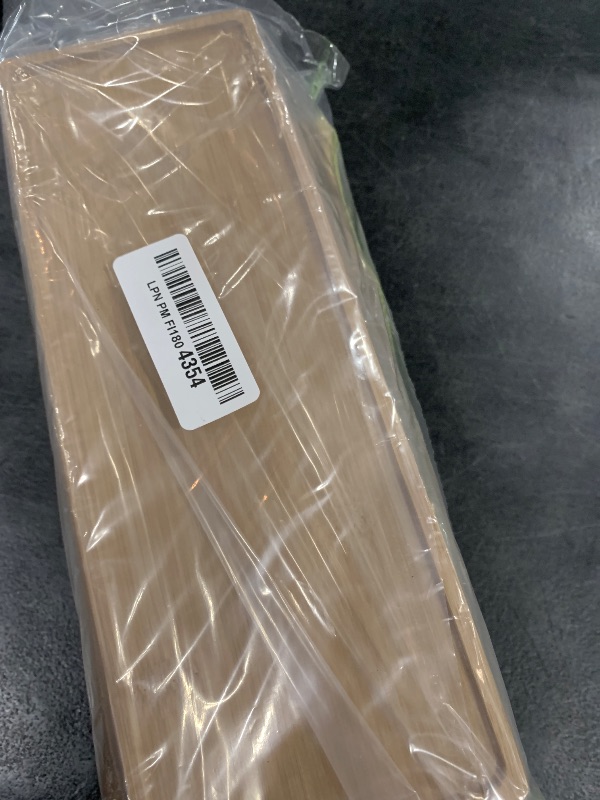 Photo 1 of 10 Pcs Rectangle Wood Bamboo Tray Bamboo Serving Tray Wooden Serving Platter for Bathroom Counter Platter for Food for Dinner Kitchen