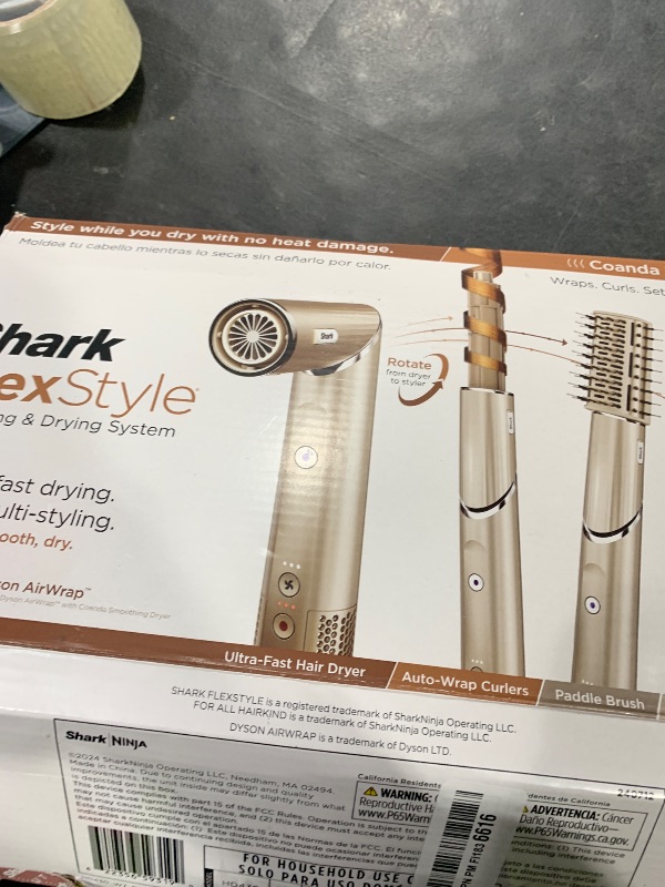 Photo 1 of Shark HD430 FlexStyle Air Styling & Drying System, Powerful Hair Dryer Brush & Multi-Styler with Auto-Wrap Curlers, Paddle Brush, Oval Brush, Concentrator Attachment, Stone