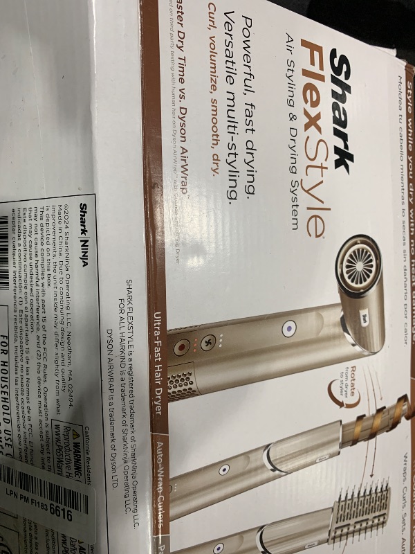 Photo 1 of Shark HD430 FlexStyle Air Styling & Drying System, Powerful Hair Dryer Brush & Multi-Styler with Auto-Wrap Curlers, Paddle Brush, Oval Brush, Concentrator Attachment, Stone