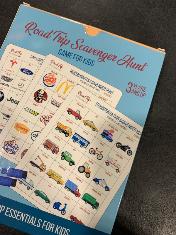 Photo 1 of WELL BALANCED Car Bingo - Road Trip Essentials: Car Activities and Games for Kids Ages 4-8