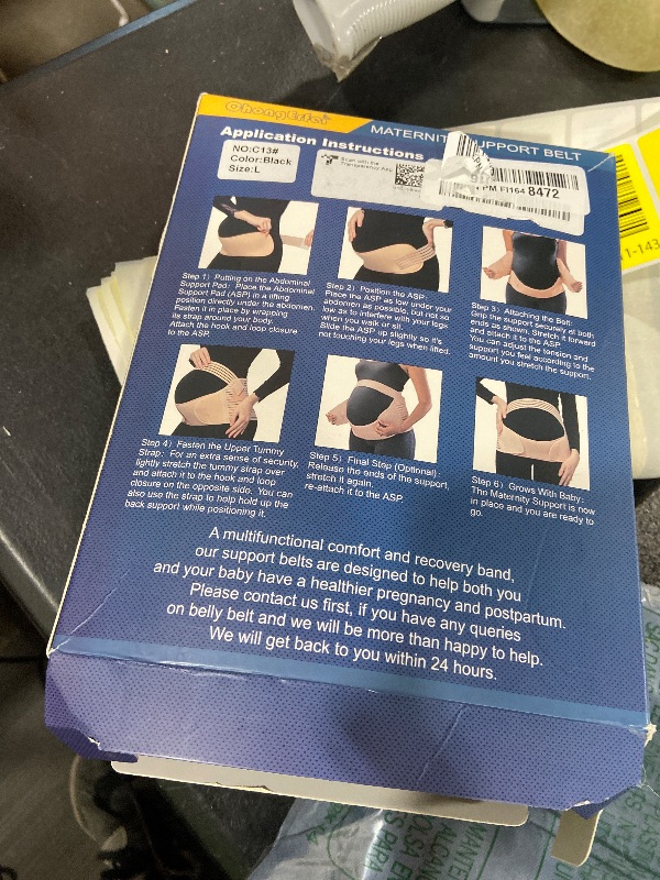 Photo 1 of 
Click to see full view
ChongErfei Maternity Belt, Pregnancy 3 in 1 Support Belt for Back/Pelvic/Hip Pain, Maternity Band Belly Support for Pregnancy Belly Support Band (L: Fit Ab 39.5"-51.3", Black)