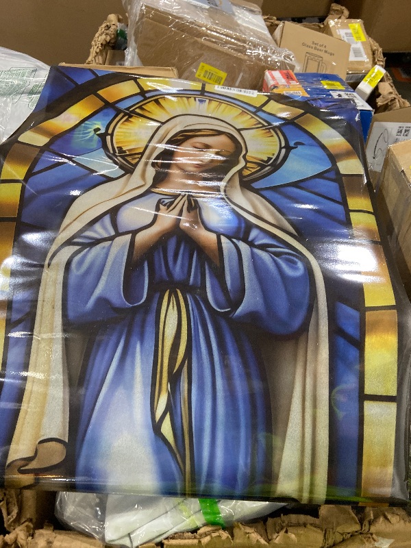 Photo 1 of 
Decorative The Merciful Virgin Mary Stained Glass Window Film, The Merciful Virgin Mary Stained Glass Window Film for Bathroom Door Heat Anti UV R1