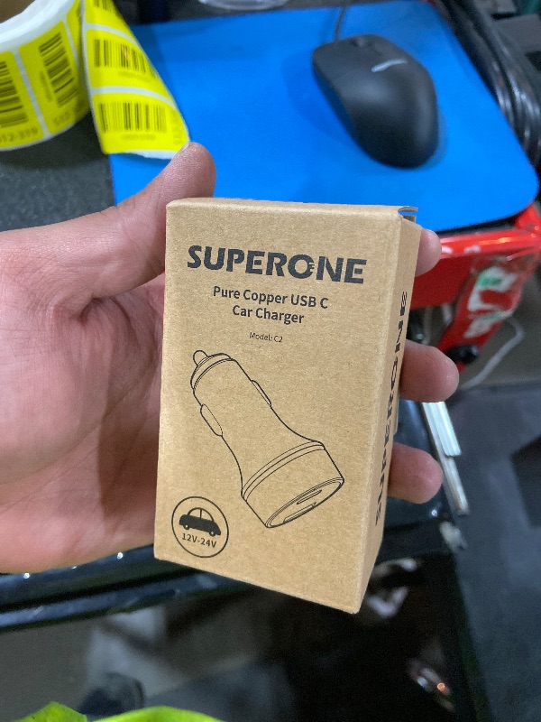 Photo 1 of [Pure Copper] USB C Car Charger, SUPERONE 45W Dual USB Car Charger Adapter with 27W/20W PD Port, Fast QC3.0 LED Voltmeter for iPhone 15 14 13 Max/Pro/Plus/Mini, Pixel 7/6/5, Samsung S22/21 More