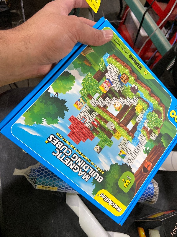 Photo 1 of 100 PCS Magnetic Blocks with Forest Animals Toys, Build Mine Magnet World Set, Magnetic Tiles Building for Boys & Girls Age 4-8 5-7, STEM Toys for Toddlers Kids Gifts for 3+ Years Old