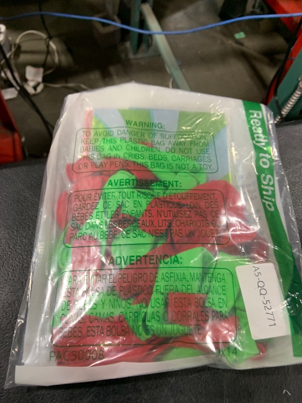 Photo 1 of **PARTIAL SET---RED AND GREEN BALLOONS ONLY**130PCS Christmas Balloon Arch Kit, Red Lime Green Christmas Garland Set with Candy Cane Explosion Star Box Xmas Foil Balloons for Kids Grinchmas Decor, Birthday, New Year Party Decorations