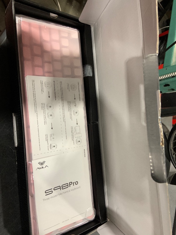 Photo 1 of AULA S98 Pro Wireless Mechanical Keyboard with Screen & Knob,2.4GHz/USB-C/BT5.0 Hot Swappable Pink Creamy Keyboard,Pre-lubed Linear Switches,Side Printed PBT Keycaps,RGB Backlit Gaming Keyboards
