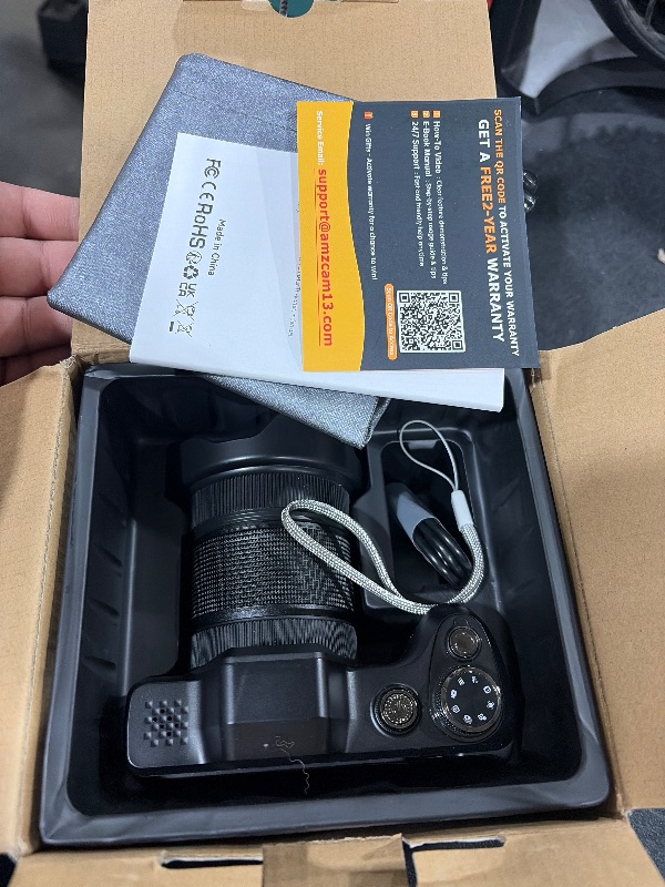 Photo 1 of 4K Digital Camera for Photography, Autofocus 56MP Vlogging Camera for YouTube/Content Creators/Travel, 16X Zoom Video Camera with 3" 180°Flip Screen & Lens Hood, Gift Ideas for Teens & Beginners