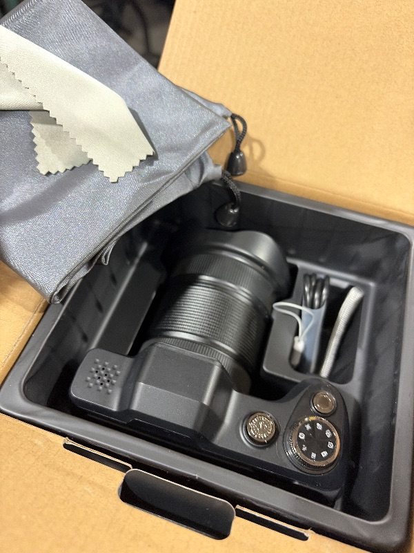 Photo 1 of 4K Digital Camera for Photography, Autofocus 56MP Vlogging Camera for YouTube/Content Creators/Travel, 16X Zoom Video Camera with 3" 180°Flip Screen & Lens Hood, Gift Ideas for Teens & Beginners