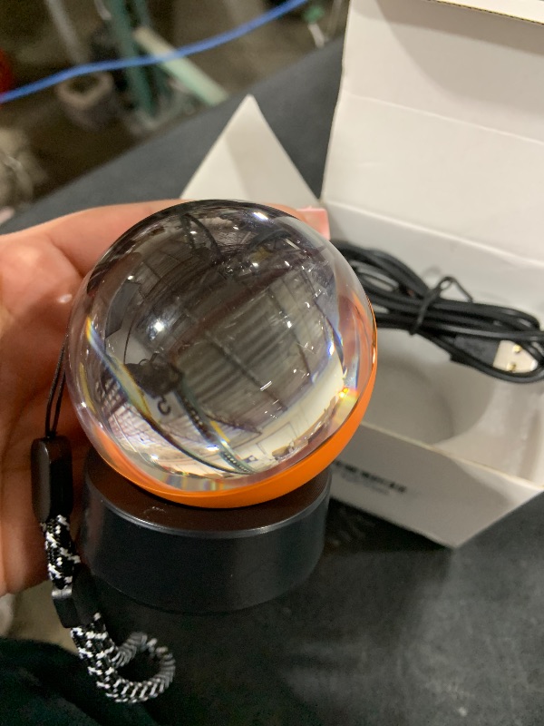 Photo 1 of Memory Orb Ball – 2.76" Crystal Video Orb with Digital Display – Uploadable Photos & Videos via WiFi – Personalized Gift for Anniversary, Birthday, Wedding, Home Décor