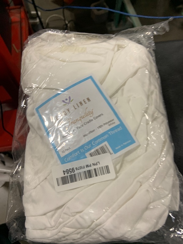 Photo 1 of 10 Pack Body Linen Tranquility Microfiber Massage Face Rest Covers for Massage Tables and Chairs - Durable, Lightweight and Extra Soft Microfiber Face Cradle Covers - White