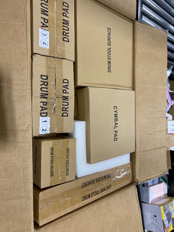 Photo 1 of Electronic Drum Set,Electronic Drum for Beginner Set with Type-C Charging,support USB MIDI Bluetooth,with 4 Quiet Mesh Pads 2 Pedals, Drum Stool, Sticks, Headphones and Melodics Lessons