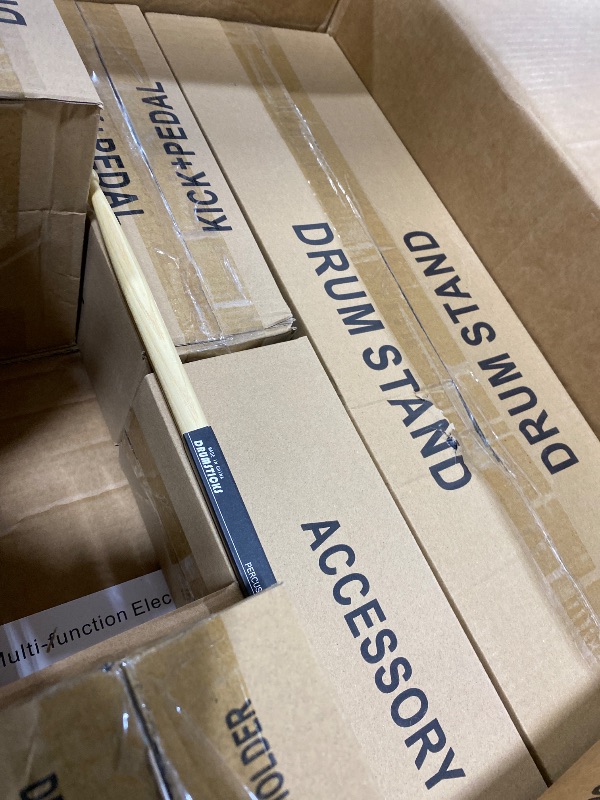 Photo 1 of Electronic Drum Set,Electronic Drum for Beginner Set with Type-C Charging,support USB MIDI Bluetooth,with 4 Quiet Mesh Pads 2 Pedals, Drum Stool, Sticks, Headphones and Melodics Lessons