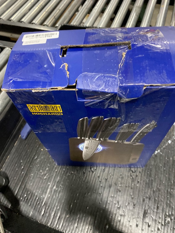 Photo 1 of HOSHANHO 8 Pieces Knife Set with Magnetic Block, Ultra Sharp Powder Steel Knife Block Set, Professional Chef Knife Sets with Ergonomic Handle & Knife Sharpener