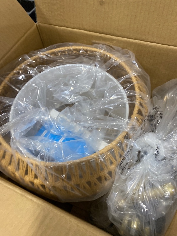 Photo 1 of Gold Floor Lamp for Living Room with 3 Color Temperatures,Arc Boho Floor Lamps with Remote Control, Rattan Standing Lamp with Wicker Lamp Shades Dimmable Tall Floor Lamp For Bedroom Living Room Corner