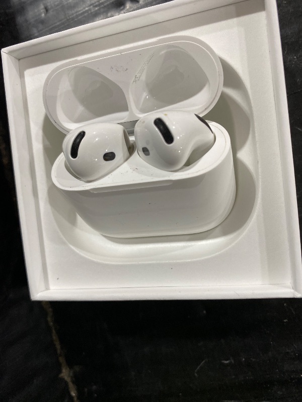 Photo 1 of OFFBRAND PRODUCT NOT ACTUAL APPLE, BUT SIMILAR **************** Apple AirPods 4 Wireless Earbuds, Bluetooth Headphones, with Active Noise Cancellation, Adaptive Audio, Transparency Mode, Personalized Spatial Audio, USB-C Charging Case, Wireless Charging,