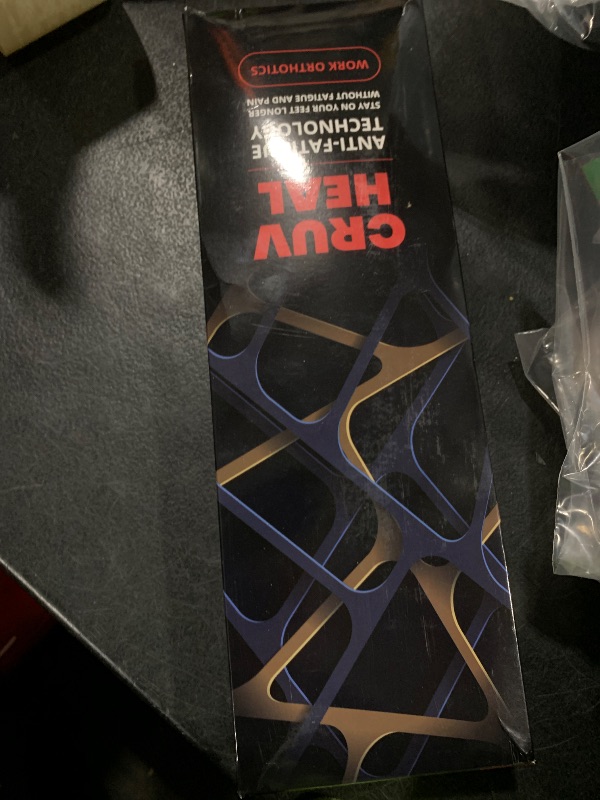 Photo 1 of (New) Work Orthotic Insoles - Anti Fatigue Medium Arch Support Shoe Insert Men Women - Plantar Fasciitis Flat Feet - Relieve Foot Pain - Work Boot Insoles Standing All Day (XXL, Blue)