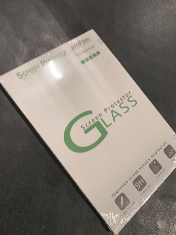 Photo 1 of amFilm Glass Screen Protector for iPad 9.7 6th Gen, 5th Gen, iPad Pro 9.7, iPad Air, Air 2, Tempered Glass, Apple Pencil Compatible, 1 Pack