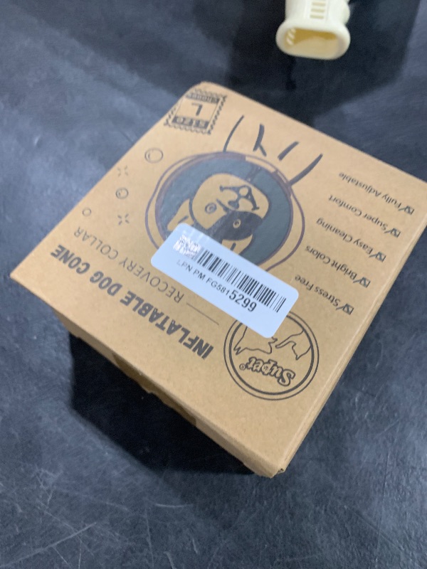 Photo 1 of Supet Raised Inflatable Dog Cone Collar to Stop Licking, Soft Dog Cone Alternative After Surgery, Doggie Neck Donut Collar for Small Medium Large Dogs