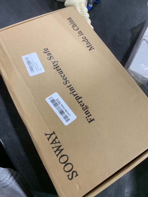 Photo 1 of ***UNUSABLE MISSING KEY***  Safe, Small Pistol Safe Biometric Gun Safe for Handgun, Portable Fingerprint Quick Access Gun Lock Box for Car Travel Nightstand Bedside