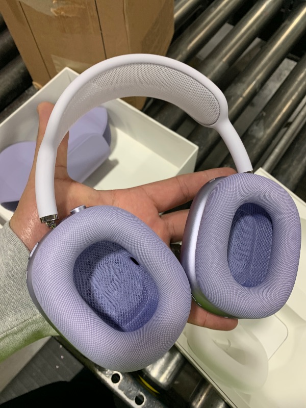 Photo 1 of Apple AirPods Max Wireless Over-Ear Headphones, Pro-Level Active Noise Cancellation, Transparency Mode, Personalized Spatial Audio, USB-C Charging, Bluetooth Headphones for iPhone - Purple