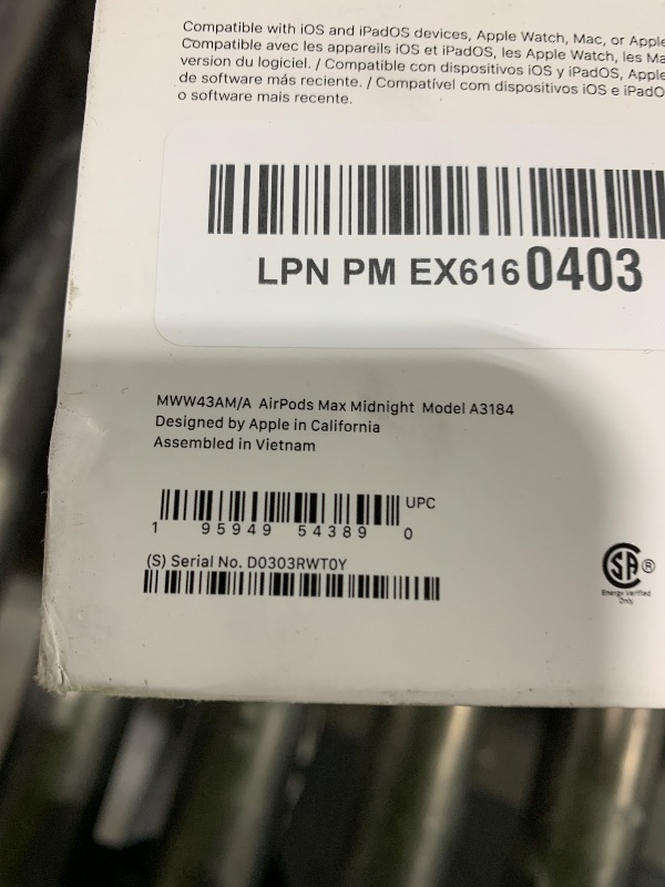 Photo 1 of Apple AirPods Max Wireless Over-Ear Headphones, Pro-Level Active Noise Cancellation, Transparency Mode, Personalized Spatial Audio, USB-C Charging, Bluetooth Headphones for iPhone - Midnight