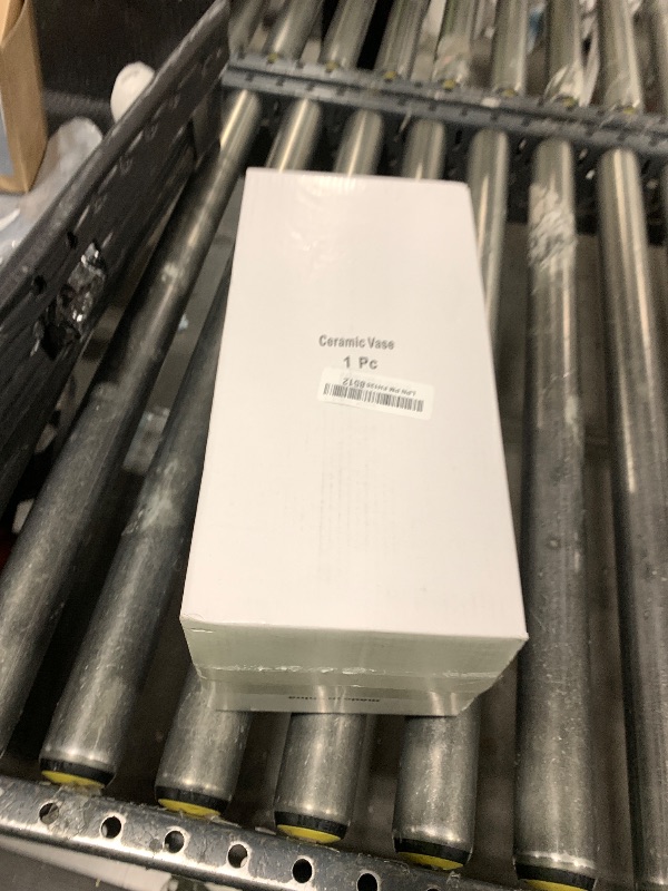 Photo 1 of 12 Inch Tall Premium Quality Ceramic Vase | Flower Vase for Home Decor | Farmhouse Decor, Desk Decor, Modern Decor, Aesthetic Room Decor, White Vase for Bohemian Decor, Pampas Vase, White