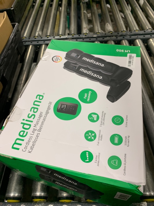 Photo 1 of Medisana Leg Compression Massager for Circulation & Pain Relief, Cordless Air Compression Boots with Customizable Modes, Intensities, Timer, Professional Leg Massager for Athletes Christmas Gifts