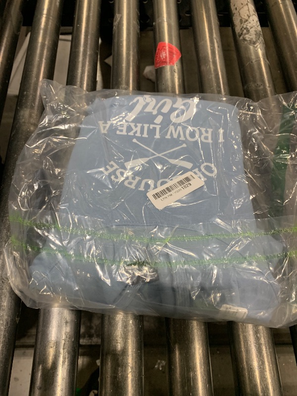 Photo 1 of Rowing Girl Crew Funny Rower Coxswain Sculling Pullover Hoodie ( Light Blue)