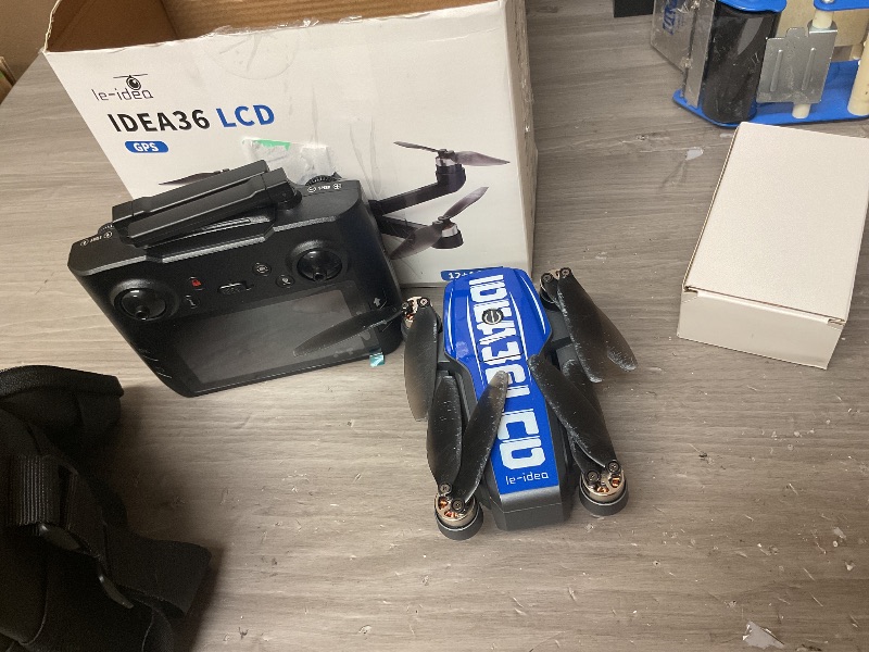 Photo 7 of LE-IDEA GPS Drones with Camera for Adults 4k Professional, IDEA36LCD Drones with 4.5-inch LCD Screen Brushless Motor, Auto Return, Follow Me, One Key Start, Foldable RC Quadcopter for Beginners