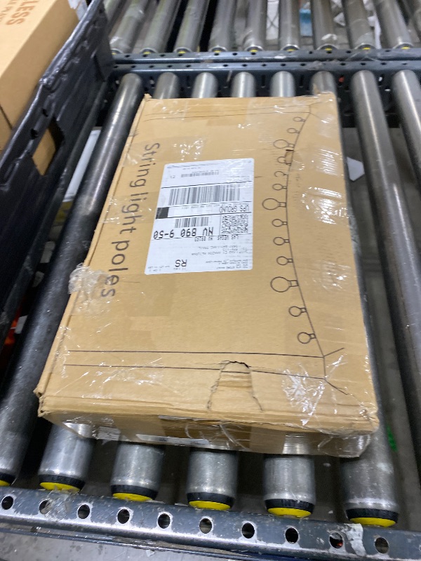 Photo 1 of 10Ft String Light Poles 4 Pack,Light Poles for Outside Lights,Outdoor with Fence Brackets Hanging Lights,Metal Stand Deck Patio Backyard