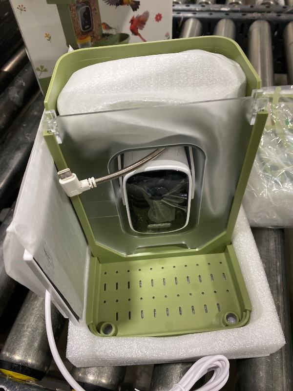 Photo 1 of Smart Bird Feeder with Camera Solar Powered, AI Birds Species Identification, 2.5K HD Video Bird House with Camera for Outside, Weatherproof Design Ideal Gifts for Valentine's Day, Bird Lovers, Green