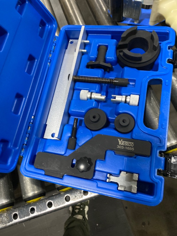Photo 1 of Camshaft Alignment Holding Timing Kit Balance Shaft Preload Tool Crankshaft Damper Holder VCT Solenoid Seal Installer Compatible with Ford 2.0 2.3 303-1511 303-1685 303-1686 303-1687 303-1688 303-1689