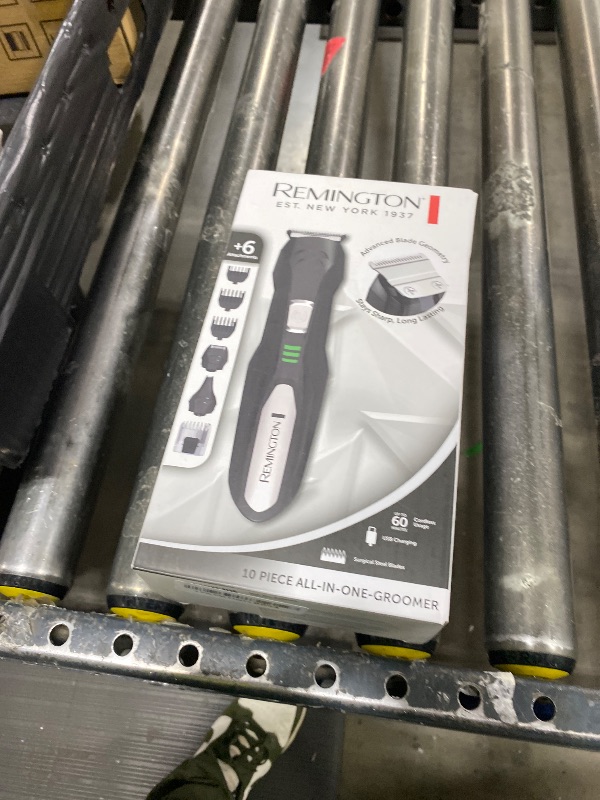 Photo 1 of Remington All-in-One Grooming Kit, Lithium Powered, 8 Piece Set with Trimmer, Men's Shaver, Clippers, Beard and Stubble Combs, Black