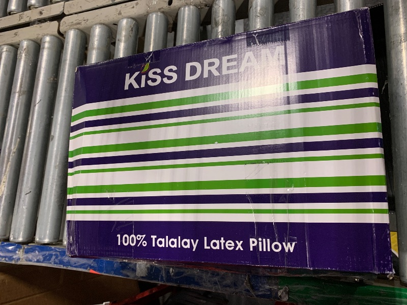 Photo 1 of 100% Talalay Latex Pillow Bed Pillow for Sleeping, Extra Soft Natural Latex Sleeping Pillow for Back, Stomach or Side Sleepers, Removable Breathable Cotton Cover - High Elasticity (Queen Size)