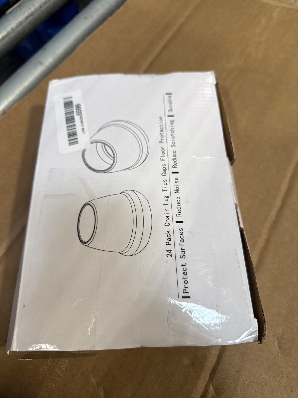 Photo 1 of 1 Inch Heavy Duty Rubber Chair Leg Caps - 24 PCS Non-Slip Furniture Floor Protectors with Metal Inserts for Wood, Tile, Carpet - Fits Chairs,Stools,Bar Stools