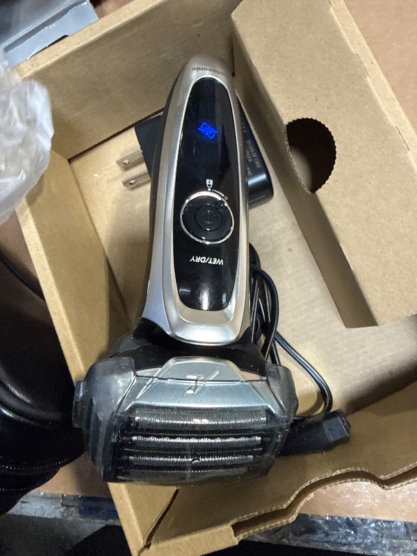 Photo 1 of ** UNCLEAN**Panasonic ARC5 Electric Razor for Men with Pop-Up Trimmer, Wet/Dry 5-Blade Electric Shaver with Intelligent Shave Sensor and Multi-Flex Pivoting Head – ES-LV65-S (Silver)