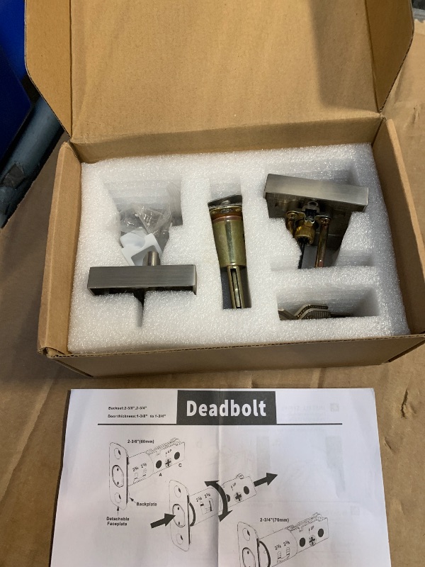 Photo 1 of ***SIMILAR IMAGE*** HIEMEY Brushed Nickel Front Door Lock Set, Satin Nickel Entry Door Knobs with Deadbolt Set Exterior Door Knob Door Handles with Key