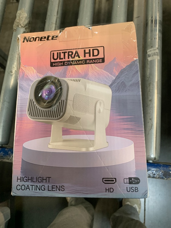 Photo 1 of [Projector 2026 Upgraded] Mini Projector Support 4K 1080P Auto Keystone 270°Rotatable with WiFi 6 and Bluetooth 5.2 Projector Portable Compatibile with HDMI/TV Stick/Memory Stick/Laptop,White