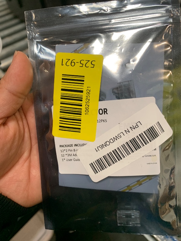 Photo 1 of ?EMITEVER 8-in-1 LED Strip Connectors 12pcs, 2 Pin 8mm COB Tape Lights Terminal Connectors 8 Types Solderless Transparent Connection for? 5V 12V 24V?Straight, Corner, Strip to Strip, Strip to Wire?