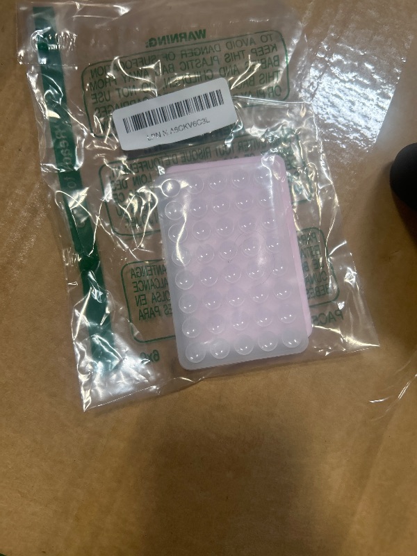 Photo 1 of (2 Pack) Silicone Suction Cup Phone Case Mount Double Sided, Sticky Phone Grip with Higher Suction Power for Cell Phone, Hands-Free Phone Accessories for Selfies and Videos, Clear & Light Pink