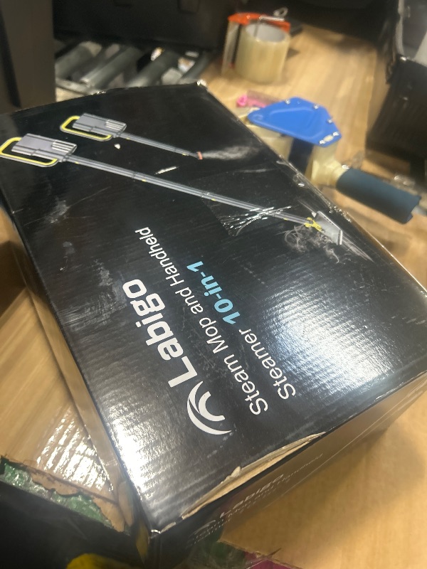 Photo 1 of *UNTESTED*
LABIGO 10-in-1 Steam Mop with Detachable Handheld Steamer, 350ml Tank, 10s Heat-Up, 248°F Steam Cleaner, 3-Level Control and Swivel Head for Floors, Carpets, Tiles, BBQ grill Multi-Surface Clean White