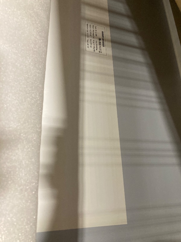 Photo 1 of **HARDWARE NOT INCLUDED**
VanPokins Vanity Mirror with Lights, 48x40 Inch Gradient Front and Backlit Smart Mirror, 3 Colors Dimmable CRI>90 Double Lights, IP54 Enhanced Anti-Fog, Hanging Plates Wall Mount LED Mirror