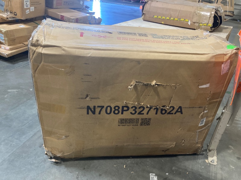 Photo 1 of (3/22/2026 ***JUST THE COUCH***) Merax Farmhouse Multi-Functional Murphy Bed with Sofa, Desk & Storage Cabinet,Solid Wood Foldable Wall Bed w/USB Charging Station Space Saving/No Box Spring Needed/Full, Beige + Green