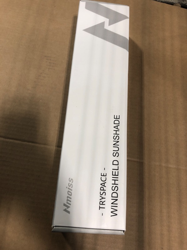 Photo 1 of [Upgraded] Nmoiss Windshield Sun Shade Umbrella - [Vinyl Coating Heat Shield] Protect Car from Sun Rays & Heat Damage Keep Cool and Protect Interior, Spring Structure Edge Medium 56" L x 31" W