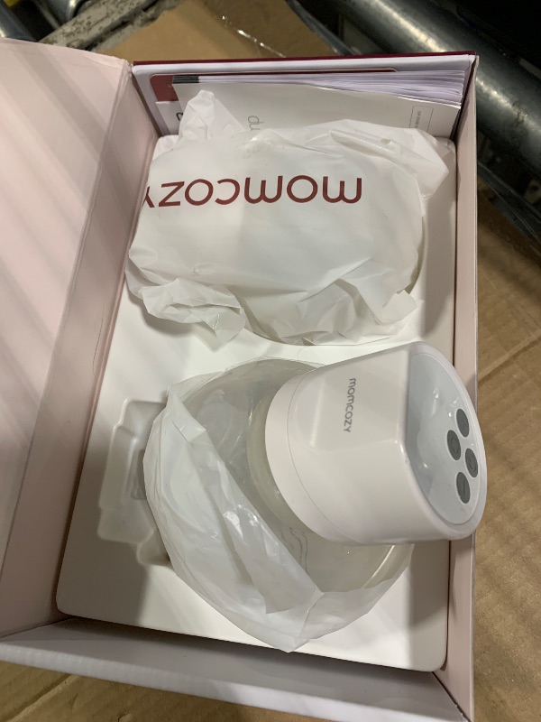 Photo 1 of ***USED***Momcozy Hands-Free Breast Pump S12 Pro, Wearable & Portable Pump with Soft DoubleFit Flange, 3 Modes | 9 Levels Double Electric Pump, Smart Display, 24mm, 2 Pack, Cozy White