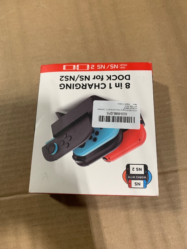 Photo 1 of [Switch 2/1 Both] Controller Charger Dock, FYOUNG Charging Dock for Nintendo Switch 2 2025, 8 in 1 Portable Dual-Direction Magnetic Fast Charger Staion for JoyCon 2 Accessories with USB Type-C Cord