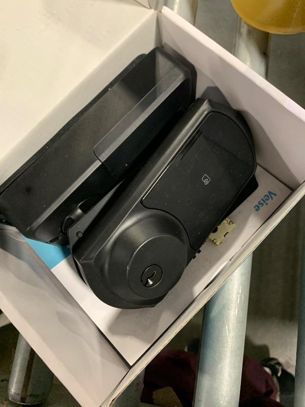 Photo 1 of **missing parts*Veise VE06-H Smart Front Door Lock Set, App Control, Keyless Entry Deadbolt with Lever Handle, Electronic Digital Touchscreen Keypad, Auto Lock, Easy Install, Matte Black