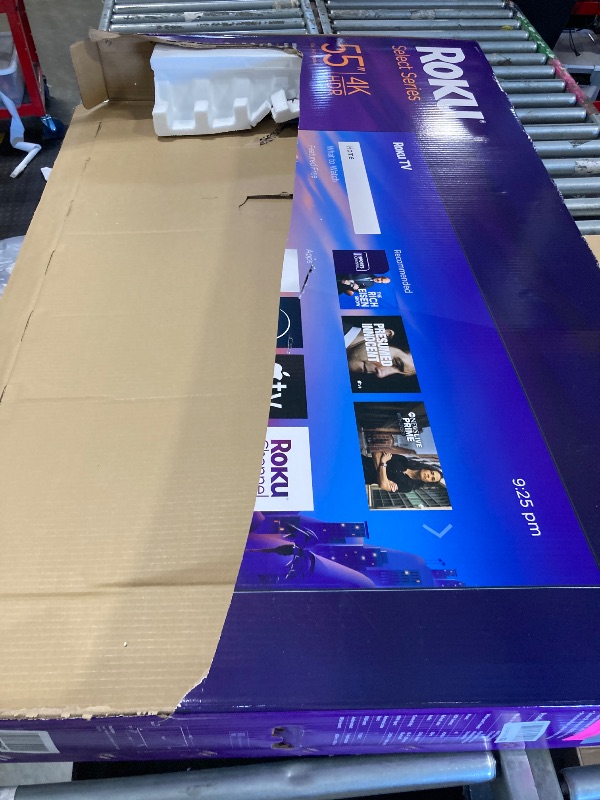 Photo 1 of **BROKEN DOSENT COME WITH REMOTWE*******FINAL SALE **USE FOR PARTYS*&*&*Roku Smart TV 2025 – 55-Inch Select Series, 4K HDR TV – Roku TV with Enhanced Voice Remote – Flat Screen LED Television with Wi-Fi for Streaming Live Local News, Sports, Family Entert