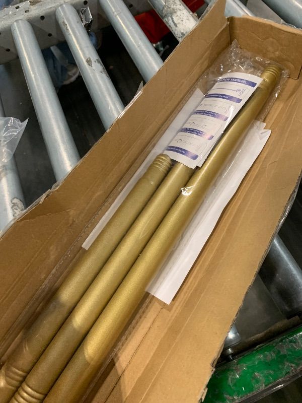 Photo 1 of ***MISSING PARTS*** FINAL SALE NO REFUND NO RETURN** Fvonzn Gold Shower Curtain Rods for Windows 28 to 48 inch Adjustable Shower Rod Spring Tension Curtain Rods No Drilling Extra Long Gold Curtain Rod Non Slip Shower Rods for Bathroom Window Cafe