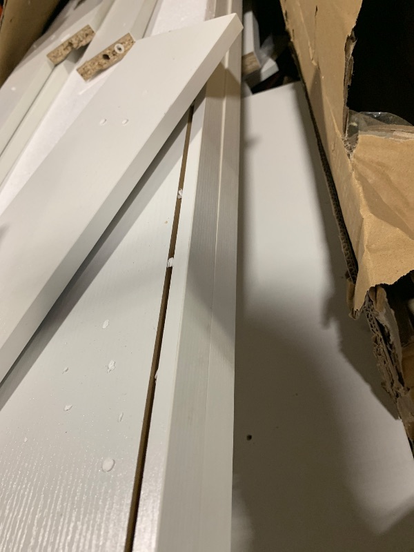 Photo 1 of **MISSING SCREWS*** A LITTLE DAMAGED **FINAL SALE&&****DWVO White 6 Drawers Dresser, Modern Wood Dresser Chest of Drawers with Black Metal Handle ? Anti-Tipping Device, Modern Storage Cabinet for Hallway, Entryway, Living Room